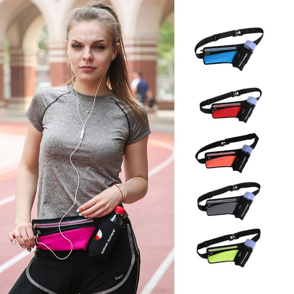 

outdoor running waist bag waterproof anti-theft mobile phone holder belt belly bag women gym fitness cycling waist
