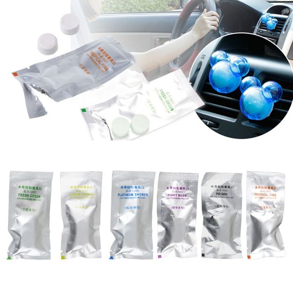 

10pcs car air freshener perfume tablet auto dashboard flower clip diffuser