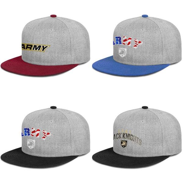 

new york army black knights football wordmark core smoke mens and womens flat edge baseball adjustable cap design vintage original hats, Blue;gray