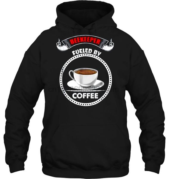 

men hoodie beekeeper fueled by coffee women streetwear, Black