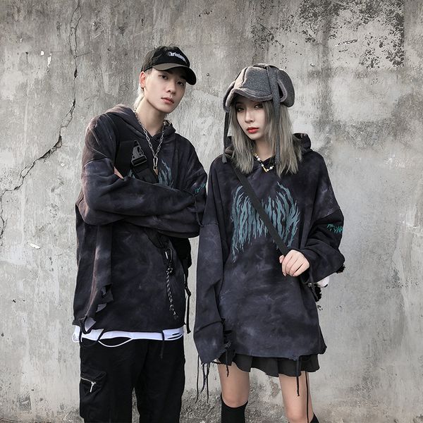 

mens hoodies fashion mens pullover hooded streetwear hip hop loose sweater european and american style pullover hoodie size m-2xl, Black