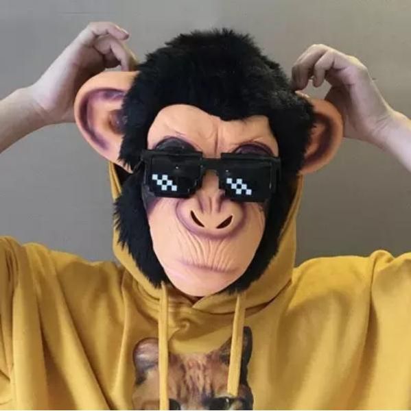 

funny cool realistic monkey head full face mask apes mask breathable halloween masquerade fancy dress cosplay party props
