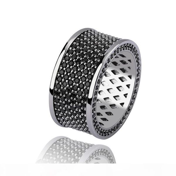 

luxury designer jewelry mens rings gold silver plated iced out full zircon rings bling bling jewelry