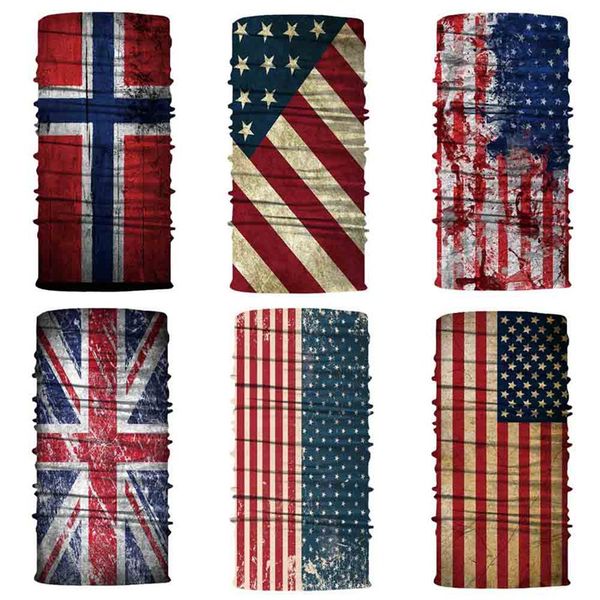 

sport skull flag headwear magic scarf hiking outdoor reversible bandanas motorcycle scarves windproof cycling bicycle headband, Black