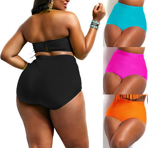 

bikini bottom women female bikini high waist bottom triangle beach swimsuit swimwear beachwear plus size bottoms xl-4xl
