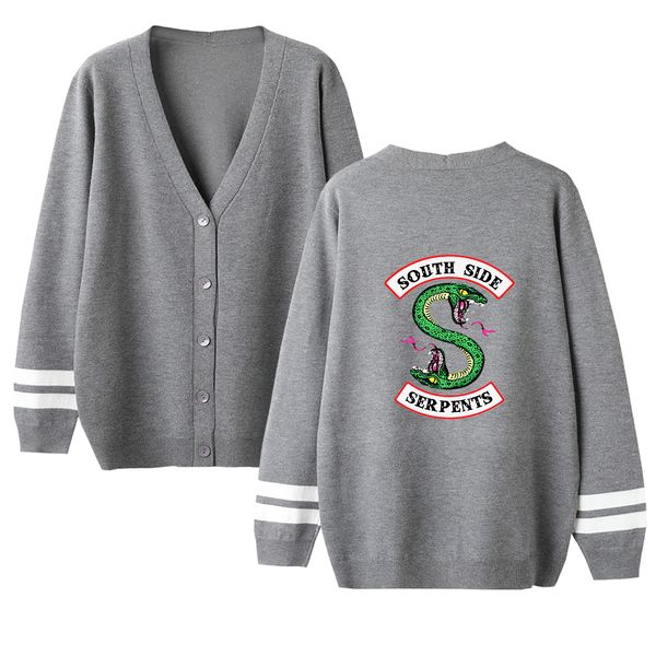 

2019 new riverdale sweater male fashion white strip hand sleeve sweaters men new v neck harajuku men's clothing, White;black