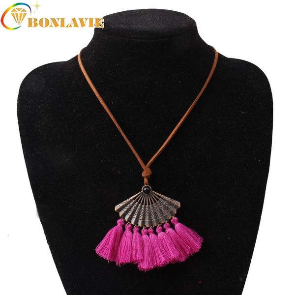 

2018 new chic sector pendant necklace long tassels multi color fashion woman jewelry party gift alloy necklace, Silver