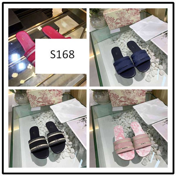 

wholesale new dazzle flowers women designer slippers flat bottom embroidery sandal floral brocade striped beach causal sandals 8, Black