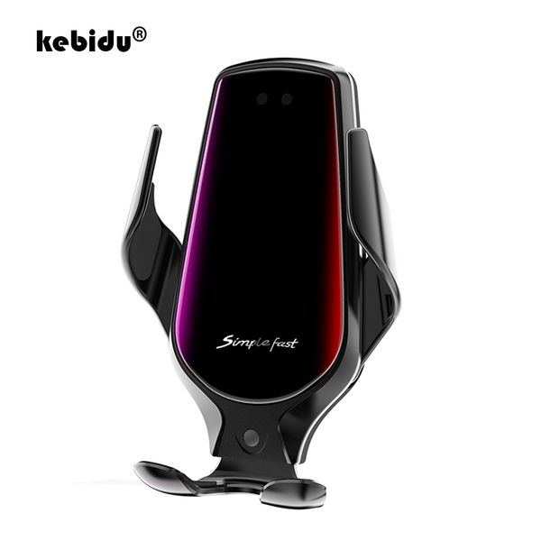 

10w car wireless charger automatic clamping infrared induction qi wireless charger car phone holder car charger for phone r3