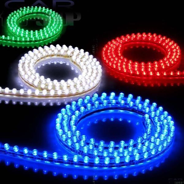 

1pcs pvc 48cm 48leds car 12v waterproof flexible led neon drl driving strip grille light show white red blue light cd549