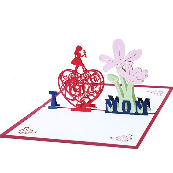 

hollow handmade thank you cards 3d stereo mothers day gift laser cut postcard birthday greeting card