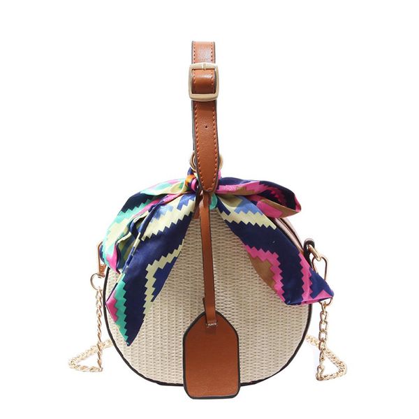 

heba women's straw bag crossbody bag woven bags summer leisure bag small round single