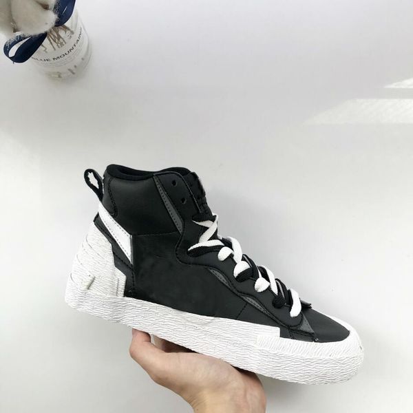 

2019 sacai x blazer mid high белый черный легенда синий с dunk snow beach работает повседневная обувь бесплатная доставка