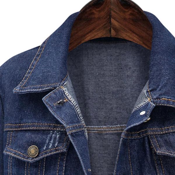 

new arrival 2017 plus size 5xl autumn women denim jacket long sleeve short coat jeans jackets outwear coats, Black;brown