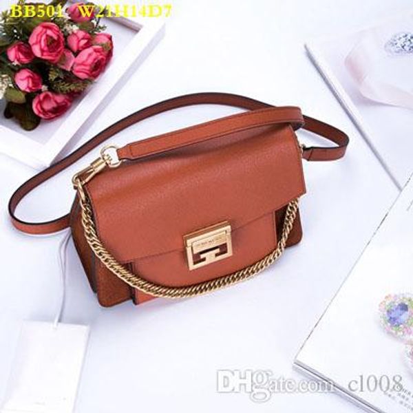 

new women shoulder bags imported real leather hard shell antirust luxury hardware 21cm sizes