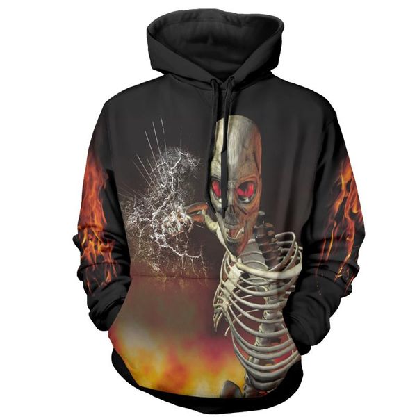 

men's sweatshirt autumn skateboard 3d printing skull hoodies for men long sleeve hoodies, White;black