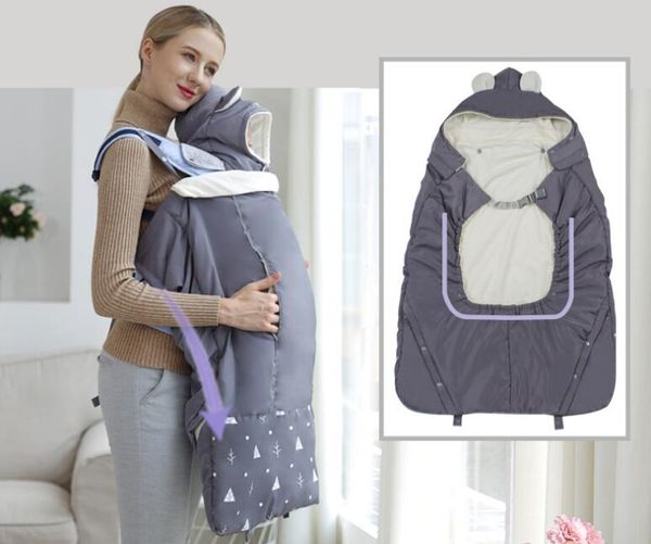 

winter kangaroo infant windproof cloak strap hug quilt waist stool stroller accessories warm baby carrier cloak mantle cover