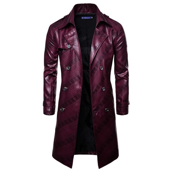 

2018 autumn winter solid casual men trench coat long sleeve turn down collar slim new brand men's trench coats lr281, Tan;black