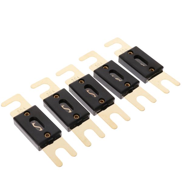 

5 pieces car anl fuse gold plated 30a 32v