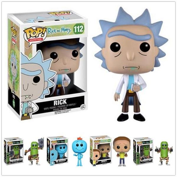 

bravo bravo bravo funko pop rick and morty mr.meeseeks pickle rick with laser action figure collection pvc model toys
