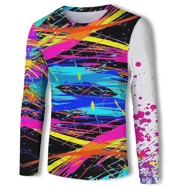 

mens designer autumn 3d digital printing camouflage long sleeve, White;black