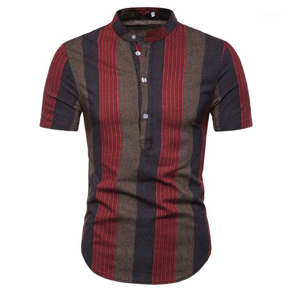 

mens designer shirts casual males clothing stripe print mens casual shirts fashion summer short sleeve panelled, White;black