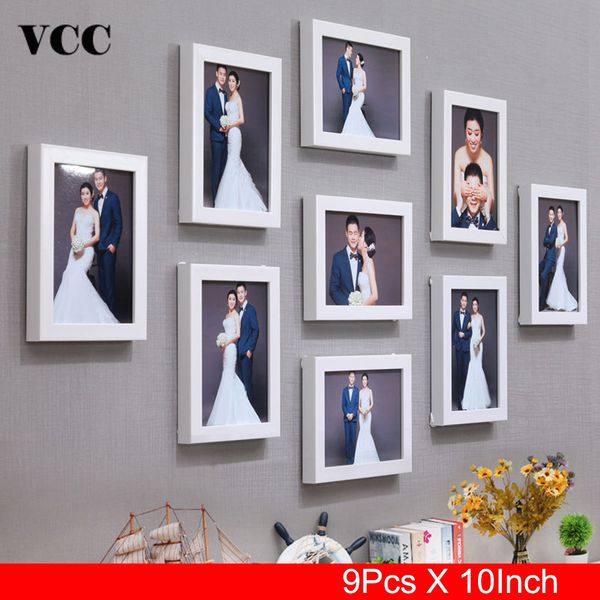 

9 pcs classic picture frames wall p frame 10 inch wedding couple recommendation black white pictures frames gift home decor