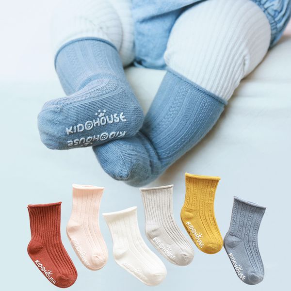 

infant anti slip socks autumn winter cartoon baby cotton high socks newborn toddler warm high socks, Pink;yellow