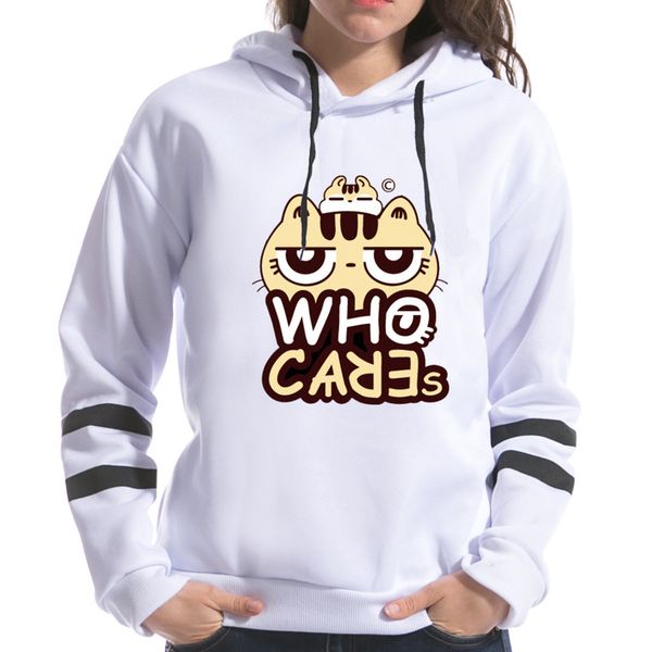 

blouse women casual cat print cut-out sweatshirt pullover blouse long sleeve plus size womens, Black