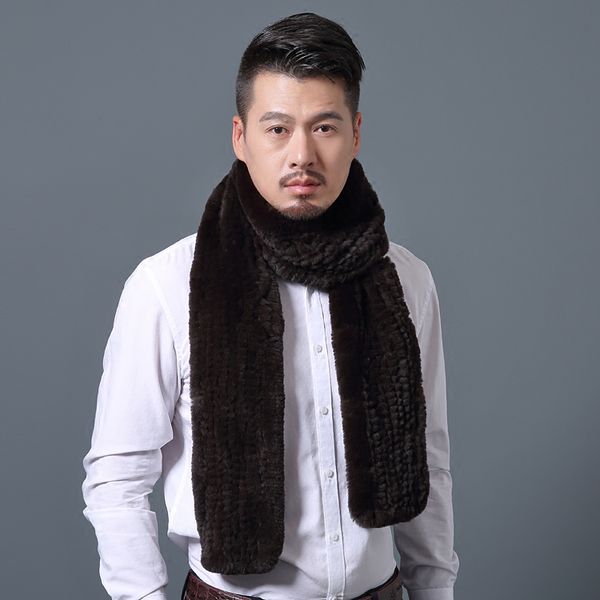 

men real fur rabbit 170cm scarf rex fur scarf jkons, White;black