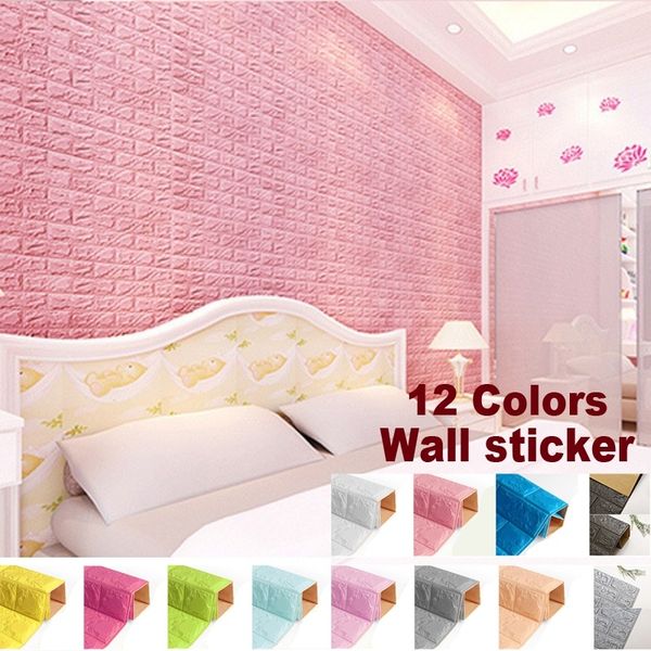 

3d наклейки стены имитация кирпича самоклеющиеся панели solid diy для спальни гостиная кухня тв backdrop украшение 60 * 30см