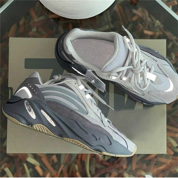 

2020 wholesale 700 v2 vanta wave runner kanye west black 3m reflective running shoes men women outdoor sports shoes