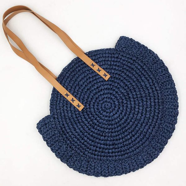 

hand-woven round woman's shoulder bag handbag bohemian summer straw beach bag travel shopping female tote wicker bags 19081604
