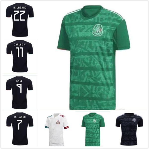 

dhl free 20 21 мексика трикотажных изделий футбола прочь h.lozano dos santos chicharito 2020 2021 национальная команда мужчина дети мальчик, Black;yellow
