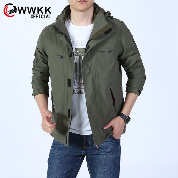 

wwkk 2019 new fashion waterproof hooded leather pilot jacket outdoor zipper soft shell windbreaker hip hop street bomber jackets, Black;brown