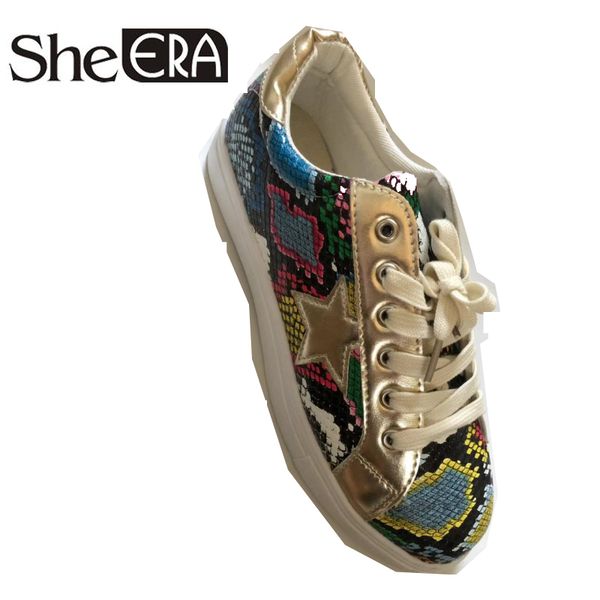 

2019new casual autumn winter fashion style european and american sneak pattern pu flat sneakers board small white womenshoes, Black