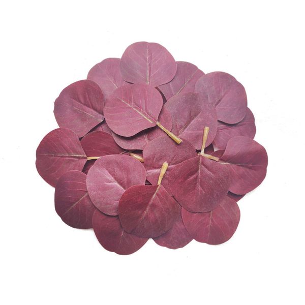 

100x/set artificial crepe eucalyptus leaves home wedding party greenery decor