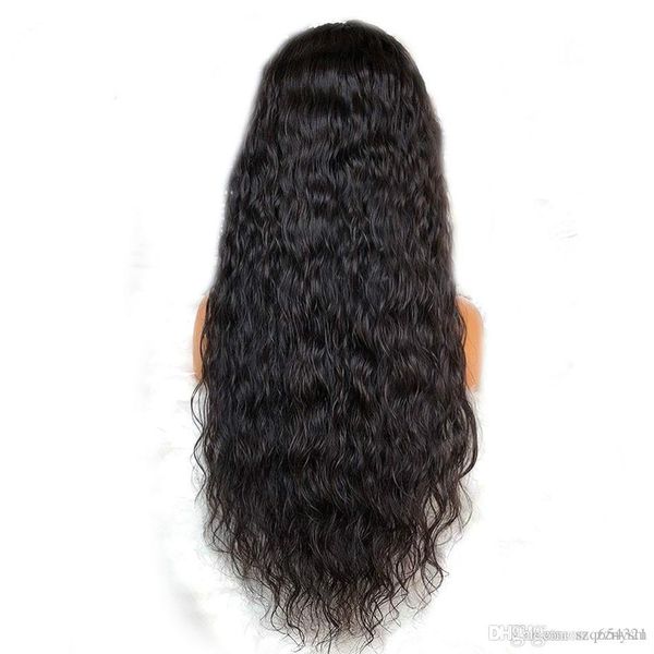 

high temperature filament wigs with pre plucked body wavy full lace wig brazilian full lace wigs, Black