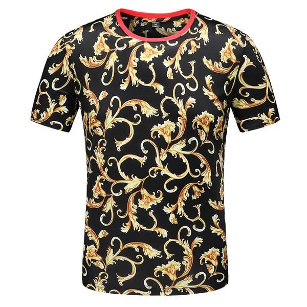 

men's designer t-shirt brand summer designer men's casual short-sleeved cotton brand 3d printing men's t-shirt slim, White;black