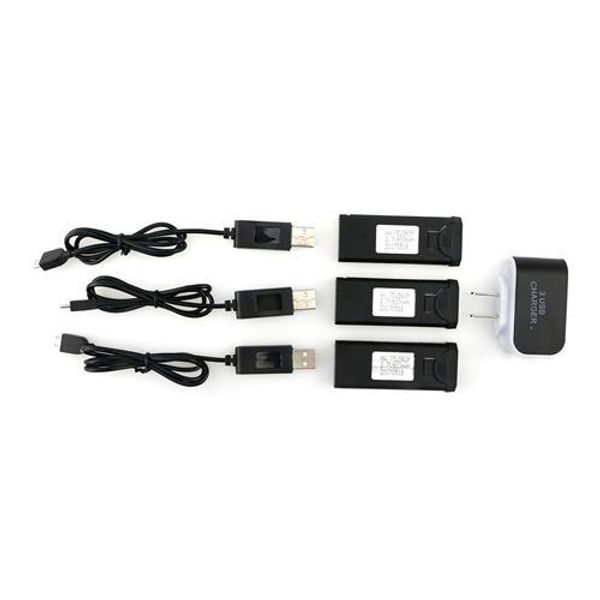 

3pcs visuo xs809hw rc quadcopter spare parts 3.7v 900mah 30c battery charger set