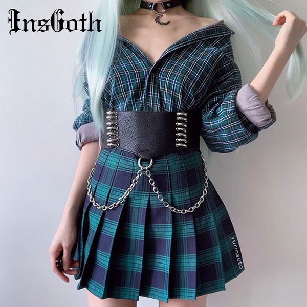 

insgoth punk gothic pu кожаный ремень металлические цепи ширина wiast street dance hip hop мода новые кожезаменитель ремни женщины прохладны, Black;brown