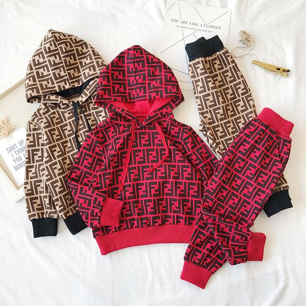 

children clothing 2019 autumn winter set 2pcs outfit kids boys clothes sport suit for girl clothing sets 3 4 5 6 7 8 9 year, White