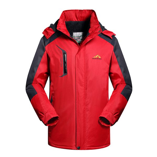 

men's sports coat windbreaker thickened waterproof windproof outdoor sport clothes jacket windbreak wind coat cashmere overcoat, Blue;black