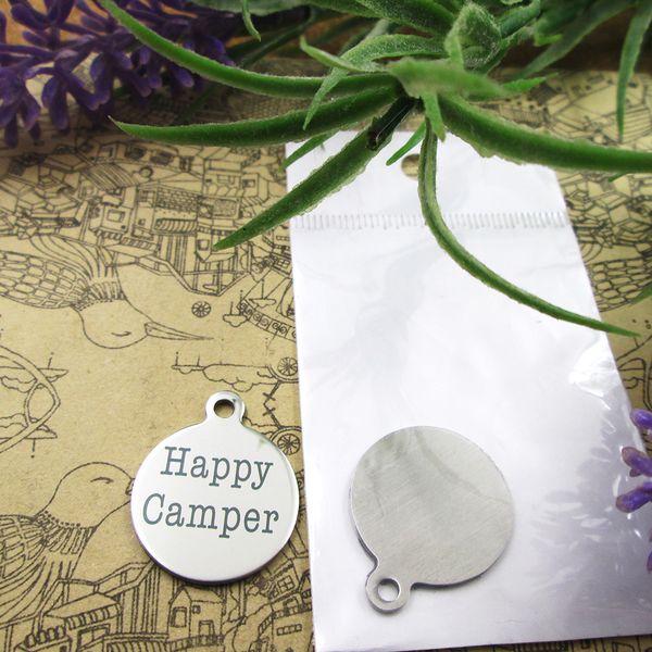

40pcs--"happy camper"stainless steel charms more style for choosing diy charms pendants for necklace, Bronze;silver