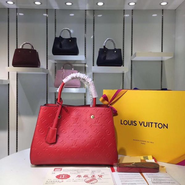 

new retro rivet handbag luxury designer fashion women handbag purse lady leather shoulder bag messenger bag (33*23*15) m41046
