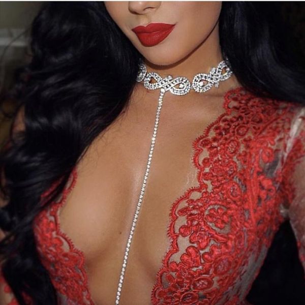 

crystal flower choker necklace clavicle necklace chain for women rhineatone pendant collar chocker collier, Golden;silver