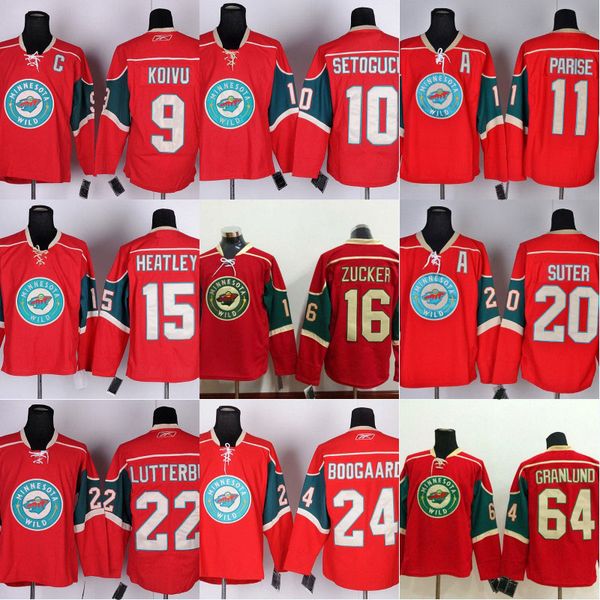 

Mens Minnesota Wild Jersey 11 Zach Parise 9 Mikko Koivu 10 Devin Setoguchi Hockey 15 Dany Heatley Custom Premier Home Red Jerseys