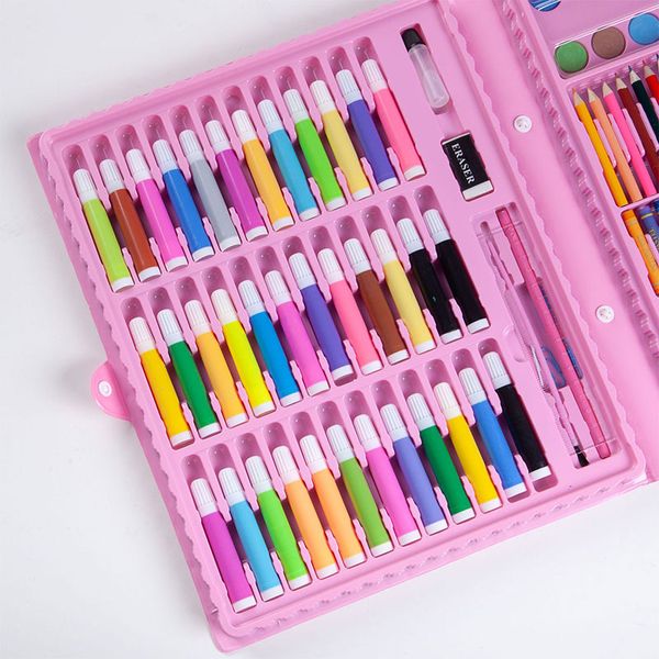

freeshipping multicolor 150pcs подарочная коробка карандаш акварель пера настроенной детская картина поставки офис crayon масляная пастель в, Black;red