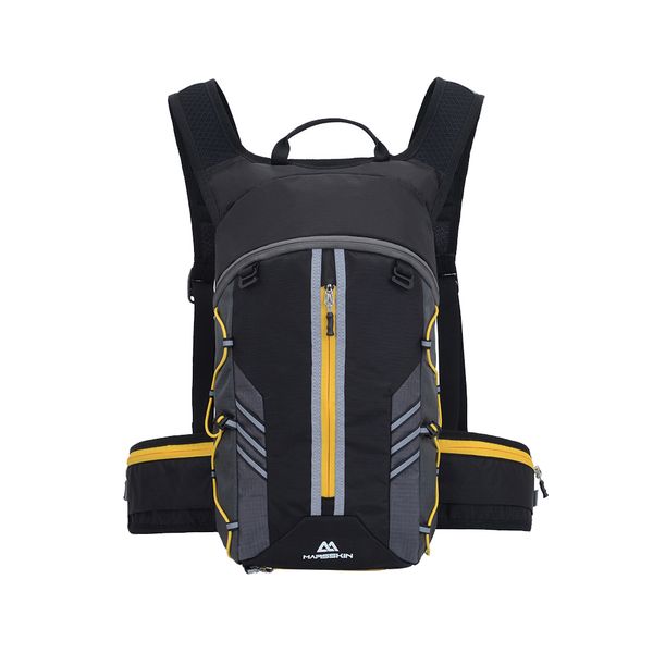 

adjustable waterproof nylon outdoor cycling rucksack with reflective strip wear resistant foldable hydration camping backpack