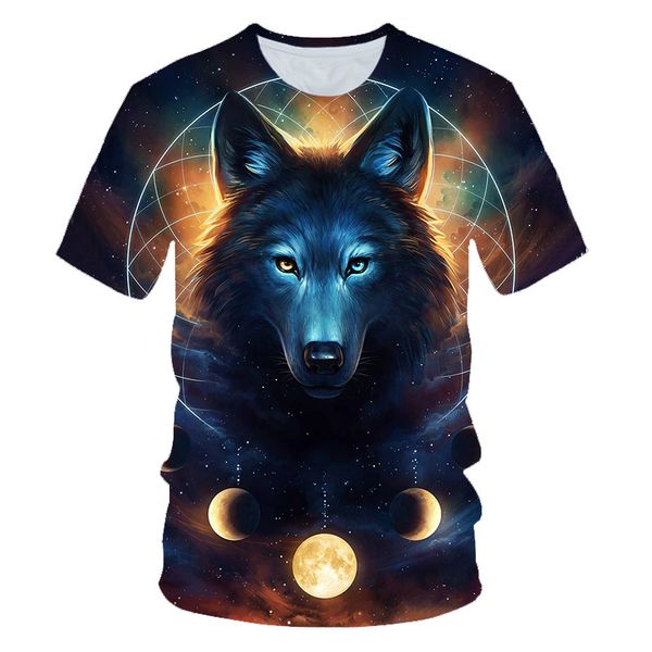 

men clothes 2020 harajuku wolf 3d print cool t-shirt men women short sleeve summer tees animal t shirt fashion homme, White;black